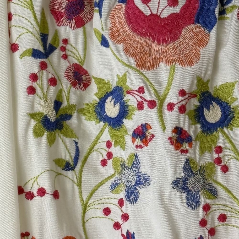 Umgee Women White Floral Embroidered Off The Shoulder Top Size M NWT Boho - Picture 4 of 15